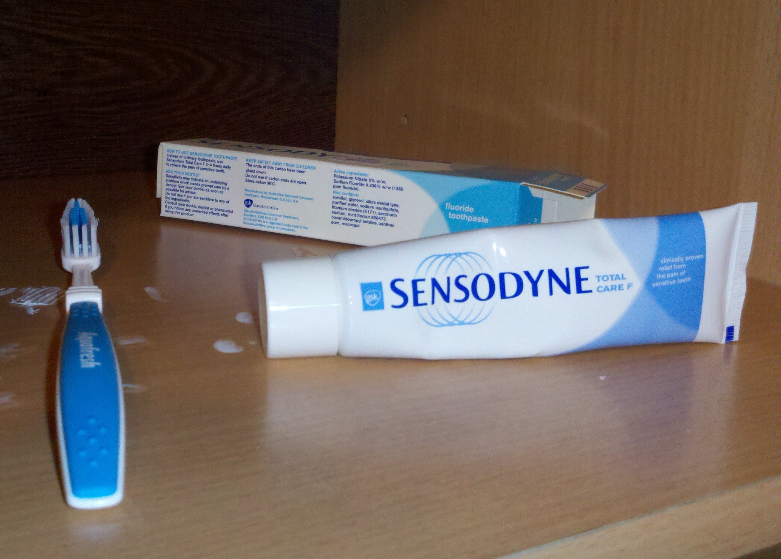 Sensodyne toothpaste tube